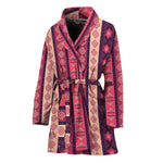Pink And Purple Southwestern Print Women's Bathrobe