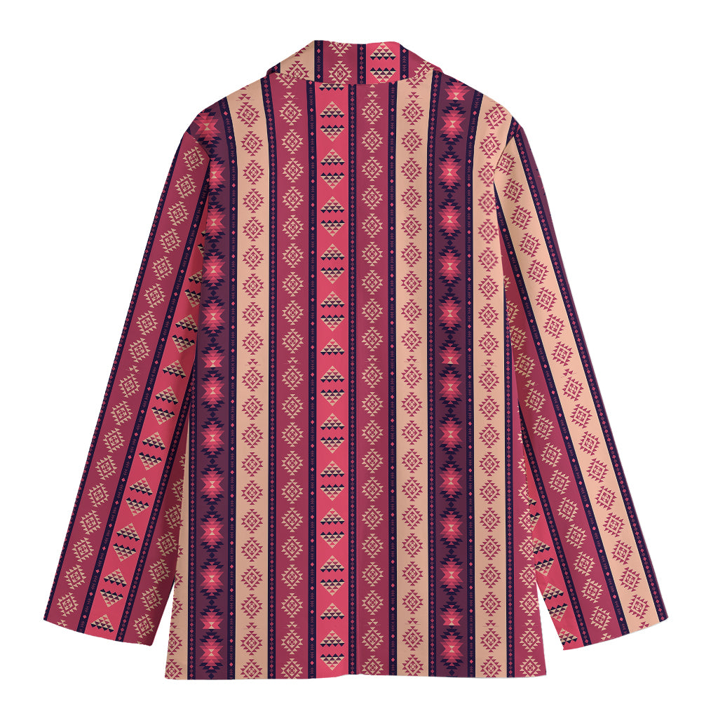 Pink And Purple Southwestern Print Women's Blazer
