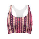 Pink And Purple Southwestern Print Women's Sports Bra