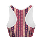 Pink And Purple Southwestern Print Women's Sports Bra