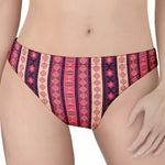 Pink And Purple Southwestern Print Women's Thong