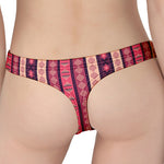 Pink And Purple Southwestern Print Women's Thong