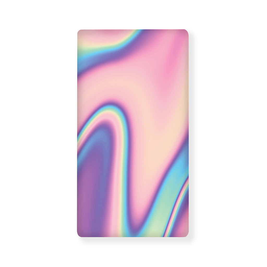 Pink And Teal Holographic Print Baby Crib Sheet