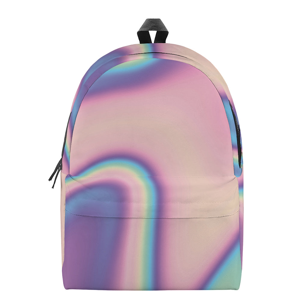 Pink And Teal Holographic Print Backpack