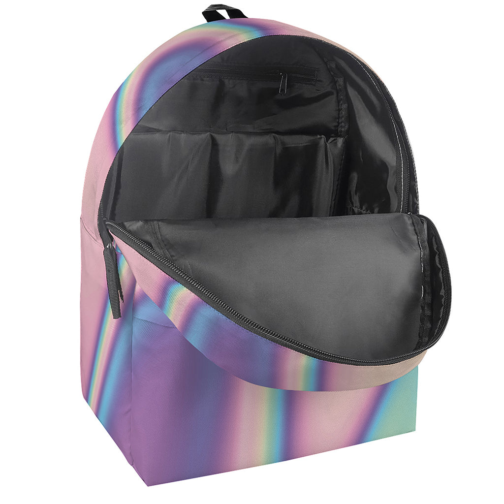 Pink And Teal Holographic Print Backpack