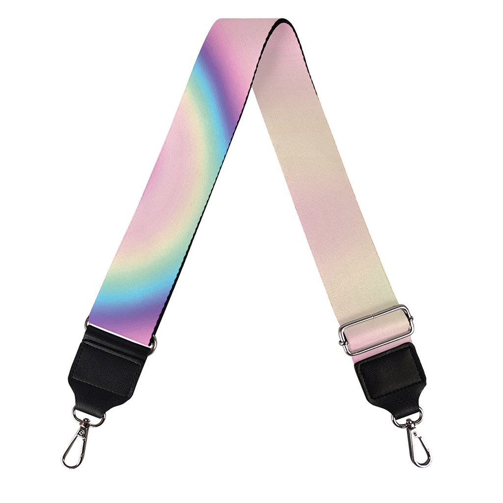 Pink And Teal Holographic Print Bag Strap