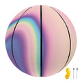 Pink And Teal Holographic Print Basketball