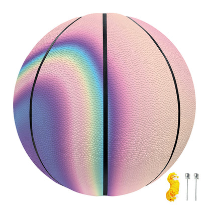 Pink And Teal Holographic Print Basketball