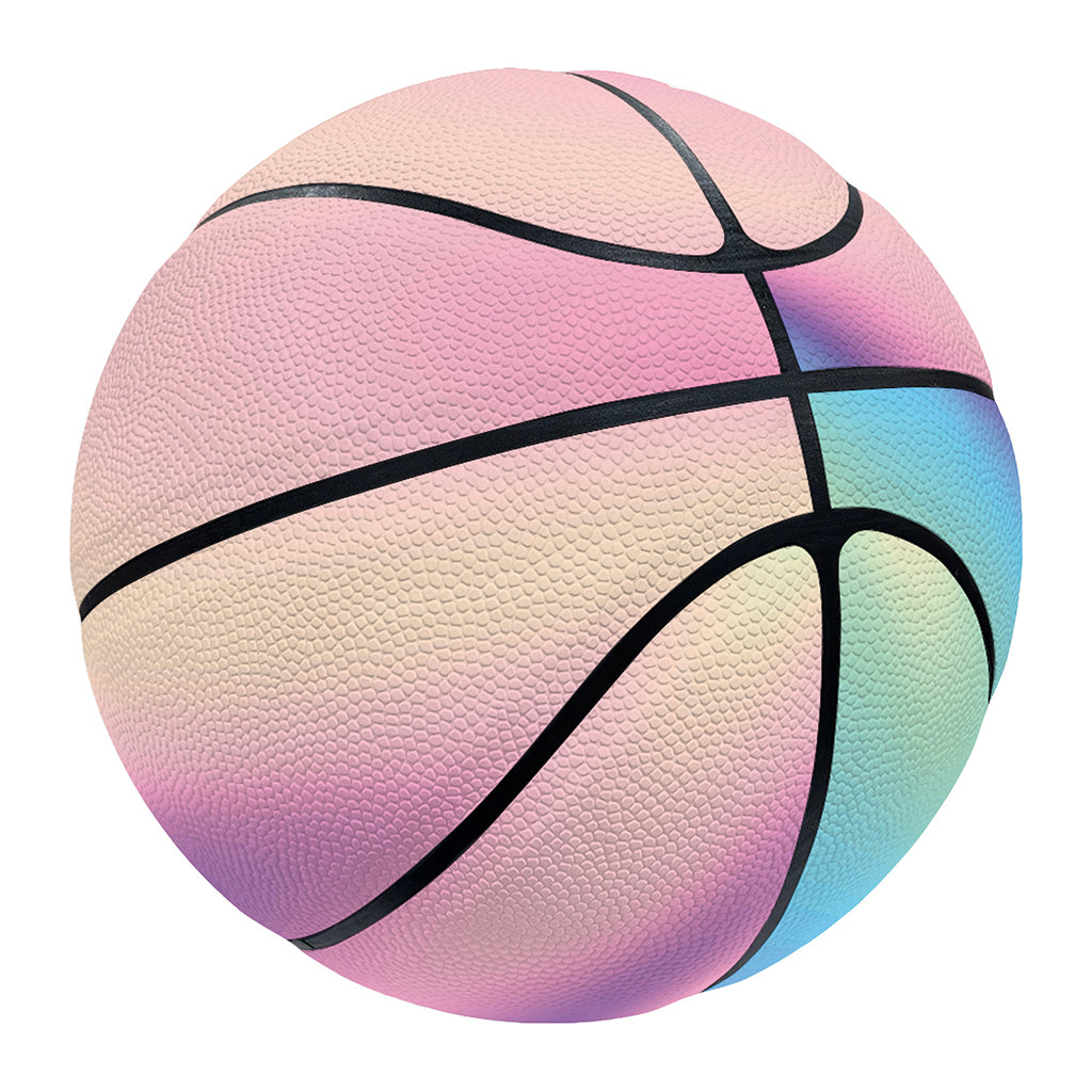 Pink And Teal Holographic Print Basketball