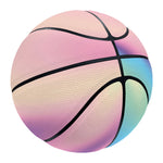 Pink And Teal Holographic Print Basketball
