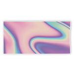 Pink And Teal Holographic Print Beach Towel