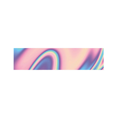 Pink And Teal Holographic Print Bed Runner