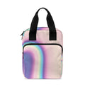 Pink And Teal Holographic Print Bible Tote Bag