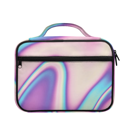 Pink And Teal Holographic Print Briefcase Bible Bag