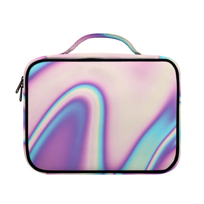 Pink And Teal Holographic Print Briefcase Bible Bag