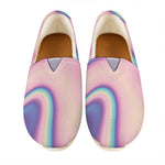 Pink And Teal Holographic Print Casual Shoes
