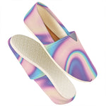 Pink And Teal Holographic Print Casual Shoes