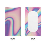 Pink And Teal Holographic Print Changing Pad Cover