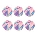 Pink And Teal Holographic Print Coaster Set
