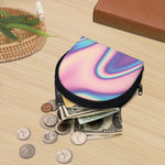 Pink And Teal Holographic Print Coin Purse