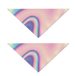 Pink And Teal Holographic Print Dog Bandana