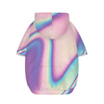 Pink And Teal Holographic Print Dog Zip Up Hoodie
