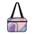 Pink And Teal Holographic Print Double Strap Bible Bag
