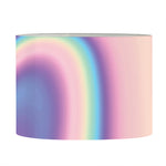 Pink And Teal Holographic Print Drum Lamp Shade
