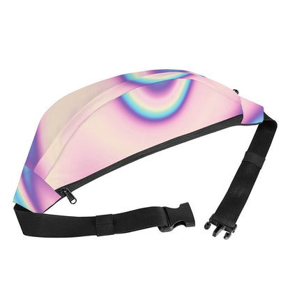 Pink And Teal Holographic Print Fanny Pack