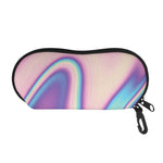 Pink And Teal Holographic Print Glasses Case