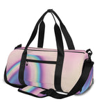 Pink And Teal Holographic Print Gym Bag