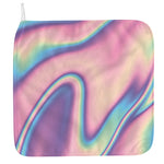 Pink And Teal Holographic Print Hand Towel