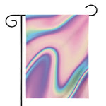 Pink And Teal Holographic Print House Flag
