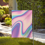 Pink And Teal Holographic Print House Flag