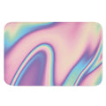 Pink And Teal Holographic Print Indoor Door Mat