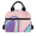 Pink And Teal Holographic Print Insulated Lunch Bag