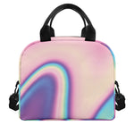 Pink And Teal Holographic Print Insulated Lunch Bag