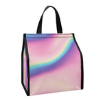 Pink And Teal Holographic Print Insulated Lunch Tote