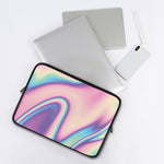 Pink And Teal Holographic Print Laptop Sleeve