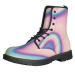 Pink And Teal Holographic Print Backpack