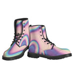 Pink And Teal Holographic Print Backpack