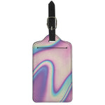 Pink And Teal Holographic Print Luggage Tag