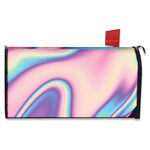 Pink And Teal Holographic Print Mailbox Cover