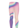 Pink And Teal Holographic Print Men's Leggings