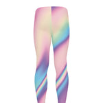 Pink And Teal Holographic Print Men's leggings