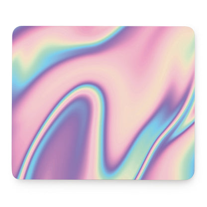 Pink And Teal Holographic Print Mouse Pad