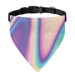Pink And Teal Holographic Print Over The Collar Dog Bandana