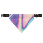 Pink And Teal Holographic Print Over The Collar Dog Bandana