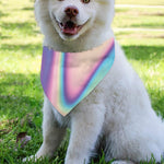 Pink And Teal Holographic Print Over The Collar Dog Bandana