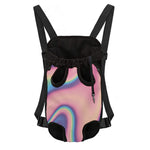 Pink And Teal Holographic Print Pet Carrier Backpack